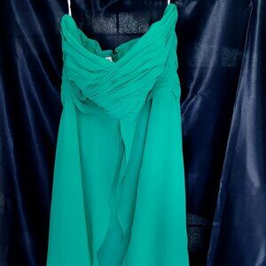 David's Bridal, seafoam green, formal gown, Size 10